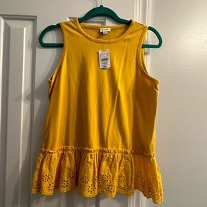 Jcrew eyelet hem tank